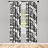 Ambesonne Floral Design Curtains, Tropical Themed Neutral Colors Boho Flowers Vintage with Leafy Art, Window Treatments 2 Panel Set for Living Room Bedroom, Pair of – 28″ x 63″, Dark Coral Pale Grey(Dimgray Coconut)