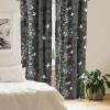 Ambesonne Floral Design Curtains, Tropical Themed Neutral Colors Boho Flowers Vintage with Leafy Art, Window Treatments 2 Panel Set for Living Room Bedroom, Pair of – 28″ x 63″, Dark Coral Pale Grey(Pale Grey Charcoal)