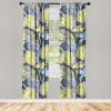 Ambesonne Floral Design Curtains, Tropical Themed Neutral Colors Boho Flowers Vintage with Leafy Art, Window Treatments 2 Panel Set for Living Room Bedroom, Pair of – 28″ x 63″, Dark Coral Pale Grey(Avocado Green Ceil Blue)