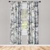 Ambesonne Floral Design Curtains, Tropical Themed Neutral Colors Boho Flowers Vintage with Leafy Art, Window Treatments 2 Panel Set for Living Room Bedroom, Pair of – 28″ x 63″, Dark Coral Pale Grey(Slate Brown Pale Grey)
