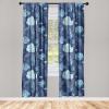 Ambesonne Floral Design Curtains, Tropical Themed Neutral Colors Boho Flowers Vintage with Leafy Art, Window Treatments 2 Panel Set for Living Room Bedroom, Pair of – 28″ x 63″, Dark Coral Pale Grey(Dark Lavender and Sea Blue)