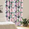 Ambesonne Floral Design Curtains, Tropical Themed Neutral Colors Boho Flowers Vintage with Leafy Art, Window Treatments 2 Panel Set for Living Room Bedroom, Pair of – 28″ x 63″, Dark Coral Pale Grey(Soft Pink Jade Green)