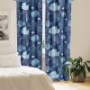 Ambesonne Floral Design Curtains, Tropical Themed Neutral Colors Boho Flowers Vintage with Leafy Art, Window Treatments 2 Panel Set for Living Room Bedroom, Pair of – 28″ x 63″, Dark Coral Pale Grey(Dark Lavender and Sea Blue)