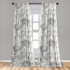 Ambesonne Floral Design Curtains, Tropical Themed Neutral Colors Boho Flowers Vintage with Leafy Art, Window Treatments 2 Panel Set for Living Room Bedroom, Pair of – 28″ x 63″, Dark Coral Pale Grey(Pale Sepia Dust Coconut)