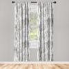 Ambesonne Floral Design Curtains, Tropical Themed Neutral Colors Boho Flowers Vintage with Leafy Art, Window Treatments 2 Panel Set for Living Room Bedroom, Pair of – 28″ x 63″, Dark Coral Pale Grey(Pale Sepia Dust Coconut)