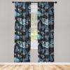 Ambesonne Gothic Wings Curtains, Outline Style Illustrated Wild Nature Moth Pattern Neutral Colors, Window Treatments 2 Panel Set for Living Room Bedroom, Pair of – 28″ x 63″, Charcoal Grey Sea Blue(Charcoal Grey Sea Blue)