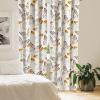 Ambesonne Gothic Wings Curtains, Outline Style Illustrated Wild Nature Moth Pattern Neutral Colors, Window Treatments 2 Panel Set for Living Room Bedroom, Pair of – 28″ x 63″, Charcoal Grey Sea Blue(Champagne Marigold Ivory)