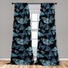 Ambesonne Gothic Wings Curtains, Outline Style Illustrated Wild Nature Moth Pattern Neutral Colors, Window Treatments 2 Panel Set for Living Room Bedroom, Pair of – 28″ x 63″, Charcoal Grey Sea Blue(Charcoal Grey Sea Blue)