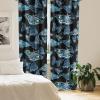 Ambesonne Gothic Wings Curtains, Outline Style Illustrated Wild Nature Moth Pattern Neutral Colors, Window Treatments 2 Panel Set for Living Room Bedroom, Pair of – 28″ x 63″, Charcoal Grey Sea Blue(Charcoal Grey Sea Blue)