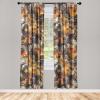 Ambesonne Gothic Wings Curtains, Outline Style Illustrated Wild Nature Moth Pattern Neutral Colors, Window Treatments 2 Panel Set for Living Room Bedroom, Pair of – 28″ x 63″, Charcoal Grey Sea Blue(Dark Sepia Apricot)