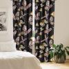 Ambesonne Gothic Wings Curtains, Outline Style Illustrated Wild Nature Moth Pattern Neutral Colors, Window Treatments 2 Panel Set for Living Room Bedroom, Pair of – 28″ x 63″, Charcoal Grey Sea Blue(Charcoal Grey Dried Rose)