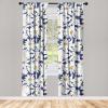 Ambesonne Gothic Wings Curtains, Outline Style Illustrated Wild Nature Moth Pattern Neutral Colors, Window Treatments 2 Panel Set for Living Room Bedroom, Pair of – 28″ x 63″, Charcoal Grey Sea Blue(Dark Night Blue and Marigold)