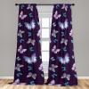 Ambesonne Gothic Wings Curtains, Outline Style Illustrated Wild Nature Moth Pattern Neutral Colors, Window Treatments 2 Panel Set for Living Room Bedroom, Pair of – 28″ x 63″, Charcoal Grey Sea Blue(Quartz Soft Blue Lilac)