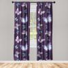 Ambesonne Gothic Wings Curtains, Outline Style Illustrated Wild Nature Moth Pattern Neutral Colors, Window Treatments 2 Panel Set for Living Room Bedroom, Pair of – 28″ x 63″, Charcoal Grey Sea Blue(Quartz Soft Blue Lilac)