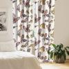 Ambesonne Gothic Wings Curtains, Outline Style Illustrated Wild Nature Moth Pattern Neutral Colors, Window Treatments 2 Panel Set for Living Room Bedroom, Pair of – 28″ x 63″, Charcoal Grey Sea Blue(Champagne Dried Rose)