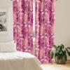 Ambesonne Gothic Wings Curtains, Outline Style Illustrated Wild Nature Moth Pattern Neutral Colors, Window Treatments 2 Panel Set for Living Room Bedroom, Pair of – 28″ x 63″, Charcoal Grey Sea Blue(Pale Fuchsia and Pastel Pink)