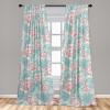 Ambesonne Gothic Wings Curtains, Outline Style Illustrated Wild Nature Moth Pattern Neutral Colors, Window Treatments 2 Panel Set for Living Room Bedroom, Pair of – 28″ x 63″, Charcoal Grey Sea Blue(Pale Seafoam Coral and White)
