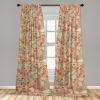 Ambesonne Gothic Wings Curtains, Outline Style Illustrated Wild Nature Moth Pattern Neutral Colors, Window Treatments 2 Panel Set for Living Room Bedroom, Pair of – 28″ x 63″, Charcoal Grey Sea Blue(Salmon Pastel Brown and Tan)