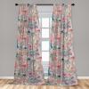 Ambesonne Gothic Wings Curtains, Outline Style Illustrated Wild Nature Moth Pattern Neutral Colors, Window Treatments 2 Panel Set for Living Room Bedroom, Pair of – 28″ x 63″, Charcoal Grey Sea Blue(Coral and Dark Cadet Blue)