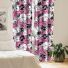 Ambesonne Gothic Wings Curtains, Outline Style Illustrated Wild Nature Moth Pattern Neutral Colors, Window Treatments 2 Panel Set for Living Room Bedroom, Pair of – 28″ x 63″, Charcoal Grey Sea Blue(Pink Charcoal Grey and White)