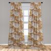Ambesonne Gothic Wings Curtains, Outline Style Illustrated Wild Nature Moth Pattern Neutral Colors, Window Treatments 2 Panel Set for Living Room Bedroom, Pair of – 28″ x 63″, Charcoal Grey Sea Blue(Pale Camel and Dark Mustard)