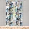Ambesonne Gothic Wings Curtains, Outline Style Illustrated Wild Nature Moth Pattern Neutral Colors, Window Treatments 2 Panel Set for Living Room Bedroom, Pair of – 28″ x 63″, Charcoal Grey Sea Blue(Pale Blue Marigold and Ivory)