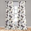 Ambesonne Gothic Wings Curtains, Outline Style Illustrated Wild Nature Moth Pattern Neutral Colors, Window Treatments 2 Panel Set for Living Room Bedroom, Pair of – 28″ x 63″, Charcoal Grey Sea Blue(Champagne Pale Camel)