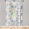 Ambesonne Gothic Wings Curtains, Outline Style Illustrated Wild Nature Moth Pattern Neutral Colors, Window Treatments 2 Panel Set for Living Room Bedroom, Pair of – 28″ x 63″, Charcoal Grey Sea Blue(White Pale Camel Sky Blue)