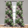 Ambesonne Gothic Wings Curtains, Outline Style Illustrated Wild Nature Moth Pattern Neutral Colors, Window Treatments 2 Panel Set for Living Room Bedroom, Pair of – 28″ x 63″, Charcoal Grey Sea Blue(Reseda Green Soft Pink)