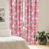 Ambesonne Gothic Wings Curtains, Outline Style Illustrated Wild Nature Moth Pattern Neutral Colors, Window Treatments 2 Panel Set for Living Room Bedroom, Pair of – 28″ x 63″, Charcoal Grey Sea Blue(Pastel Pink and Blue Grey)