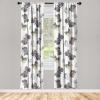Ambesonne Gothic Wings Curtains, Outline Style Illustrated Wild Nature Moth Pattern Neutral Colors, Window Treatments 2 Panel Set for Living Room Bedroom, Pair of – 28″ x 63″, Charcoal Grey Sea Blue(Champagne Pale Camel)