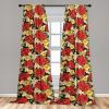 Ambesonne Gothic Wings Curtains, Outline Style Illustrated Wild Nature Moth Pattern Neutral Colors, Window Treatments 2 Panel Set for Living Room Bedroom, Pair of – 28″ x 63″, Charcoal Grey Sea Blue(Dark Orange and Slate Brown)