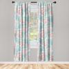Ambesonne Gothic Wings Curtains, Outline Style Illustrated Wild Nature Moth Pattern Neutral Colors, Window Treatments 2 Panel Set for Living Room Bedroom, Pair of – 28″ x 63″, Charcoal Grey Sea Blue(Pale Seafoam Coral and White)