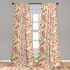 Ambesonne Gothic Wings Curtains, Outline Style Illustrated Wild Nature Moth Pattern Neutral Colors, Window Treatments 2 Panel Set for Living Room Bedroom, Pair of – 28″ x 63″, Charcoal Grey Sea Blue(Pastel Pink and Slate Brown)