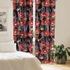 Ambesonne Gothic Wings Curtains, Outline Style Illustrated Wild Nature Moth Pattern Neutral Colors, Window Treatments 2 Panel Set for Living Room Bedroom, Pair of – 28″ x 63″, Charcoal Grey Sea Blue(Pale Fuchsia and Burgundy)