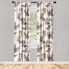 Ambesonne Gothic Wings Curtains, Outline Style Illustrated Wild Nature Moth Pattern Neutral Colors, Window Treatments 2 Panel Set for Living Room Bedroom, Pair of – 28″ x 63″, Charcoal Grey Sea Blue(Champagne Dried Rose)
