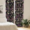 Ambesonne Gothic Wings Curtains, Outline Style Illustrated Wild Nature Moth Pattern Neutral Colors, Window Treatments 2 Panel Set for Living Room Bedroom, Pair of – 28″ x 63″, Charcoal Grey Sea Blue(Pastel Brown and Eggplant)