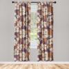Ambesonne Hibiscus Curtains, Watercolor Silhouettes of Tropical Floral with Neutral Colors Boho Art, Window Treatments 2 Panel Set for Living Room Bedroom, Pair of – 28″ x 63″, Dark Coral Coral White(Burnt Orange Eggshell)