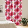 Ambesonne Hibiscus Curtains, Watercolor Silhouettes of Tropical Floral with Neutral Colors Boho Art, Window Treatments 2 Panel Set for Living Room Bedroom, Pair of – 28″ x 63″, Dark Coral Coral White(Dark Coral and Pale Pink)