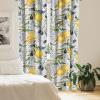 Ambesonne Hibiscus Curtains, Watercolor Silhouettes of Tropical Floral with Neutral Colors Boho Art, Window Treatments 2 Panel Set for Living Room Bedroom, Pair of – 28″ x 63″, Dark Coral Coral White(Mustard Dark Indigo White)