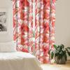 Ambesonne Hibiscus Curtains, Watercolor Silhouettes of Tropical Floral with Neutral Colors Boho Art, Window Treatments 2 Panel Set for Living Room Bedroom, Pair of – 28″ x 63″, Dark Coral Coral White(Dark Coral Coral White)