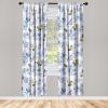 Ambesonne Hibiscus Curtains, Watercolor Silhouettes of Tropical Floral with Neutral Colors Boho Art, Window Treatments 2 Panel Set for Living Room Bedroom, Pair of – 28″ x 63″, Dark Coral Coral White(Pale Mauve Forest Green)
