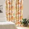 Ambesonne Hibiscus Curtains, Watercolor Silhouettes of Tropical Floral with Neutral Colors Boho Art, Window Treatments 2 Panel Set for Living Room Bedroom, Pair of – 28″ x 63″, Dark Coral Coral White(Burnt Orange Mustard)