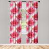 Ambesonne Hibiscus Curtains, Watercolor Silhouettes of Tropical Floral with Neutral Colors Boho Art, Window Treatments 2 Panel Set for Living Room Bedroom, Pair of – 28″ x 63″, Dark Coral Coral White(Dark Coral and Pale Pink)
