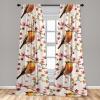 Ambesonne Hibiscus Curtains, Watercolor Silhouettes of Tropical Floral with Neutral Colors Boho Art, Window Treatments 2 Panel Set for Living Room Bedroom, Pair of – 28″ x 63″, Dark Coral Coral White(Vermilion Pale Pink Cream)