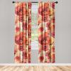 Ambesonne Hibiscus Curtains, Watercolor Silhouettes of Tropical Floral with Neutral Colors Boho Art, Window Treatments 2 Panel Set for Living Room Bedroom, Pair of – 28″ x 63″, Dark Coral Coral White(Dark Coral Vermilion)