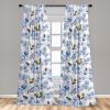 Ambesonne Hibiscus Curtains, Watercolor Silhouettes of Tropical Floral with Neutral Colors Boho Art, Window Treatments 2 Panel Set for Living Room Bedroom, Pair of – 28″ x 63″, Dark Coral Coral White(Pale Mauve Forest Green)
