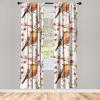 Ambesonne Hibiscus Curtains, Watercolor Silhouettes of Tropical Floral with Neutral Colors Boho Art, Window Treatments 2 Panel Set for Living Room Bedroom, Pair of – 28″ x 63″, Dark Coral Coral White(Vermilion Pale Pink Cream)