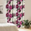 Ambesonne Hibiscus Curtains, Watercolor Silhouettes of Tropical Floral with Neutral Colors Boho Art, Window Treatments 2 Panel Set for Living Room Bedroom, Pair of – 28″ x 63″, Dark Coral Coral White(Forest Green Magenta)