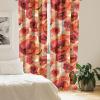Ambesonne Hibiscus Curtains, Watercolor Silhouettes of Tropical Floral with Neutral Colors Boho Art, Window Treatments 2 Panel Set for Living Room Bedroom, Pair of – 28″ x 63″, Dark Coral Coral White(Dark Coral Vermilion)